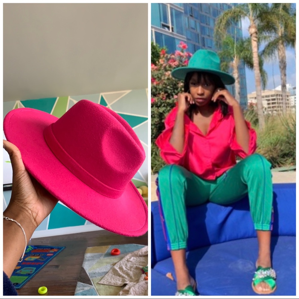 Fedora Hat | BOHO SALE | Green Pink Orange Beige